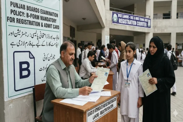 Punjab Board Exams B-Form Policy: New Mandatory Rules for Class 5 and 8 Punjab Board Exams B-Form Policy