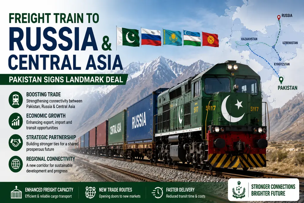 Pakistan Railways Signs Landmark Deal for Freight Train to Russia and Central Asia Freight train