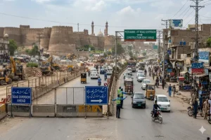 Peshawar Road Traffic Diversion